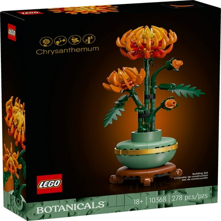 LEGO Icons Chrysanthemum Flower Set, Artificial Decor for Christmas & Thanksgiving, Teens & Adults, 10368