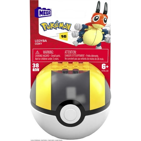 MEGA Pokemon Ledyba building set with 38 pieces and Poke Ball