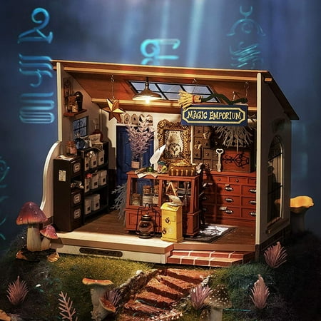 Rolife DIY Miniature Dollhouse Room Kiki's Magic Potion Store Diorama Kit Crafts Hobbies Birthday Gifts for Boys & Girls