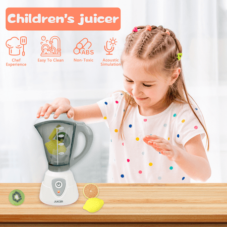 Adofi Toy Blender, Blender Toy for Kids, Junior Blender Role Play Pretend Kitchen Appliance for Kids with Realistic Action, Toys Kitchen Accessories, Kids' Cooking Appliances, Smoothie Maker Blender