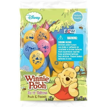 Pioneer - 12 Disney's Pooh and Friends Latex Balloons - Multicolor (6ct)