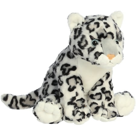 Aurora - Medium White Destination Nation - 12" Snow Leopard - Adventurous Stuffed Animal