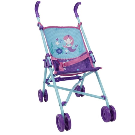 509: Mermaid 21 Piece Set: Doll Stroll n Play & Care Set - Includes Stroller, Car Seat, Highchair, Play Yard, 15 Piece Accessories, & Diaper Bag/Handbag, Kids Pretend Play Ages 3+