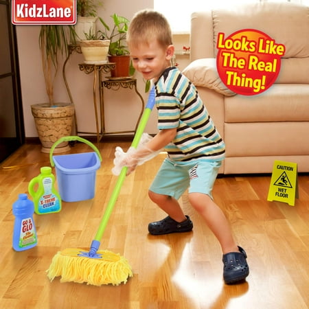 Kidzlane Kids Cleaning Set for Toddlers Up to Age 4. Includes 6 Cleaning Toys + Housekeeping Accessories. Hours of Fun & Pretend Play!