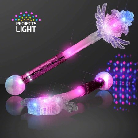 FlashingBlinkyLights Sparkling LED Fairy Wand with Winged Heart