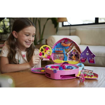 Polly Pocket Travel Toys, Backpack Playset and 2 Dolls, Theme Park