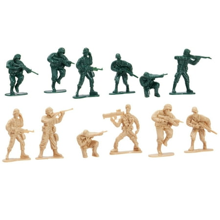 100-Piece Army Men Toy Soldiers Playset for Boys – Small Plastic Action Figures, Military Battlefield Fort Accessories, Tanks