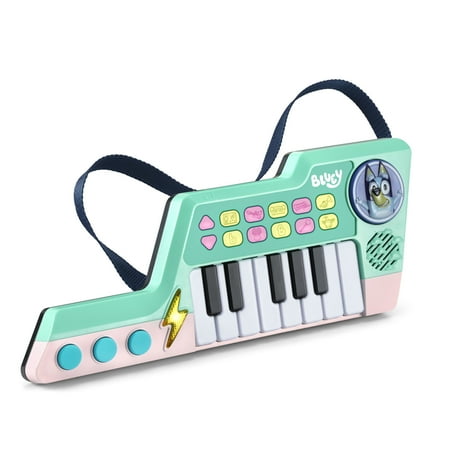 VTech Bluey Bluey's Keytar Bluey Bluey Toy Musical Instruments with Accessories Included, Baby and Toddler Toys