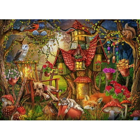 Vermont Christmas Company Sleepy Time Jigsaw Puzzle - Fully Interlocking & Randomly Shaped 1000 Piece Jigsaw Puzzles for Adults - Durable Adult Jigsaw Puzzles for The Whole Family (26 5/8" x 19 1/4")