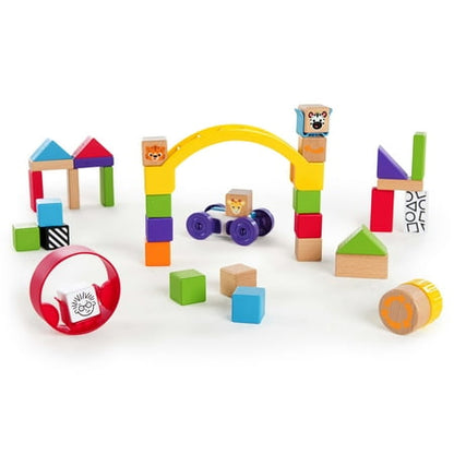 Baby Einstein Curious Creator Kit Wooden Blocks Discovery 40 Piece Toy Set, Ages 12 months +