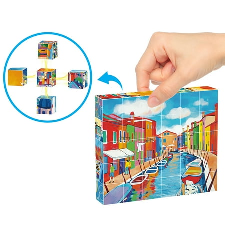 PicassoTiles 30 PC, 6-in-1 World Famous Paintings Magnetic Blocks, Magnetic Building Blocks for Kids, Magnet Toy for Kids 3+