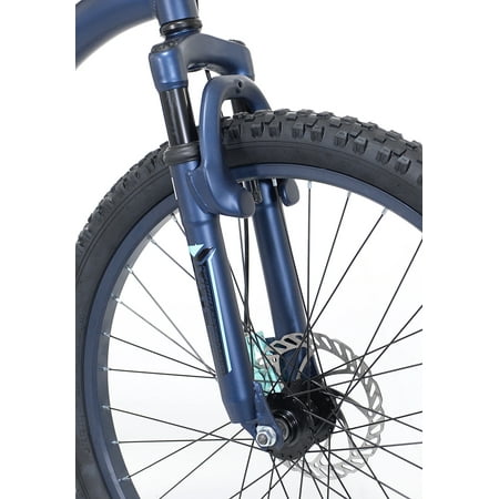 Genesis Bella Vista Full Suspension Tween/Teen Mountain Bike, 24" Wheels, Blue