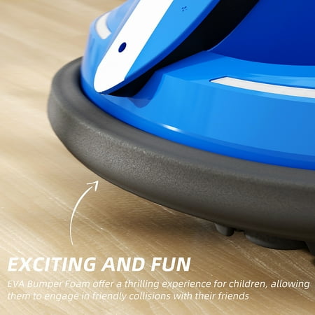 YUFU Bumper Car for Toddler, 360 Degree Spin Kids Bumper Car for 2-6 Ages, 6V Electric Ride on Toys for Kids 2-Speeds, Steering Wheel, Blue