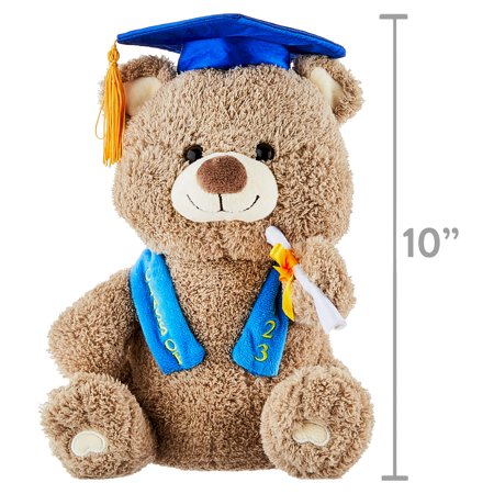 Way To Celebrate Graduation 2023 Plush Brown Bear with Cap, 9"