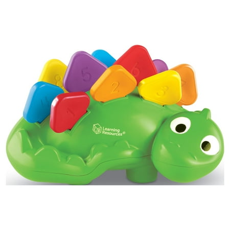 Learning Resources Steggy the Fine Motor Dino - 11pieces, Boys and Girls Ages 18 months to 3+ years, Toddler Learning Toys, Sensory Toys