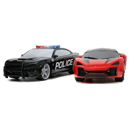 Hyperchargers Heat Chase 1:16 Lykan Hypersport & 2015 Dodge Charger SRT Hellcat RC Radio Control Cars