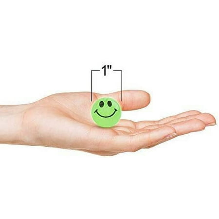 ArtCreativity Glow in the Dark Smiley Face Bouncing Balls, Bulk Pack of 36, Birthday Party Favors