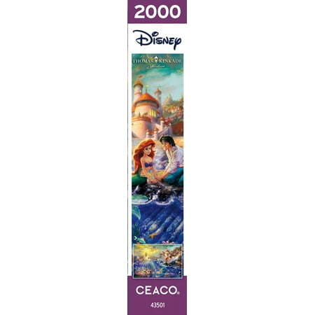 Ceaco 2000-Piece Thomas Kinkade Disney The Little Mermaid Interlocking Jigsaw Puzzle