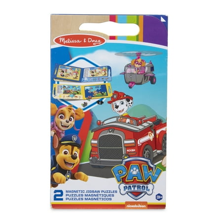 Melissa & Doug PAW Patrol Take-Along Magnetic Jigsaw Puzzles (2 15-Piece Puzzles)