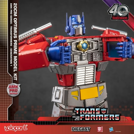 YOLOPARK Optimus Prime Transformer G1 Action Figure Toy, 7.87", 40th Anniversary Collector's Edition, No Converting