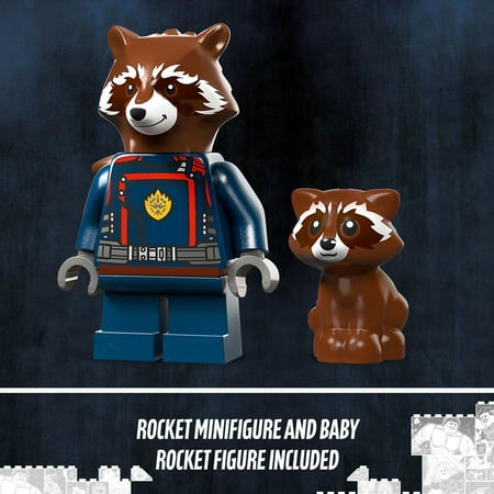 LEGO Marvel Baby Rocket’s Ship 76254 Buildable Spaceship Toy from Guardians of the Galaxy 3 Featuring Rocket Raccoon and Baby Rocket Minifigures, Collectible Super Hero Toy Gift for Kids Ages 8 and up