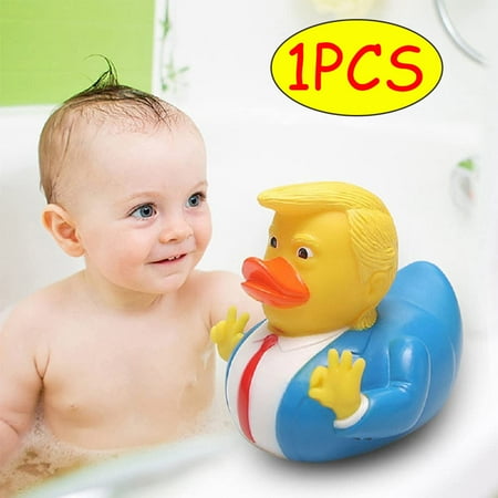 1PCS Trump Rubber Duck Bath Toy Shower Water Floating US President Baby Toy Water Toy Shower Duck Child Bath Float