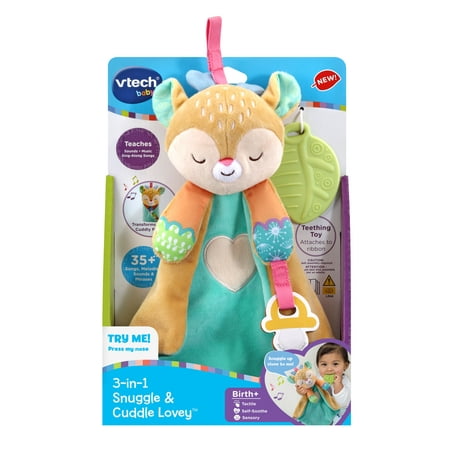 VTech® 3-in-1 Snuggle & Cuddle Lovey™ Cuddly Fawn & Teether Toy Holder