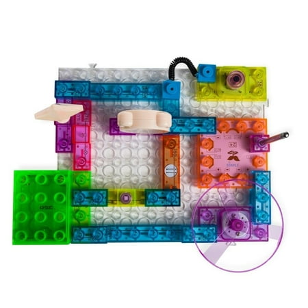 Lectrix Light Up 44 Piece Electronic Building Blocks Set with Circuits