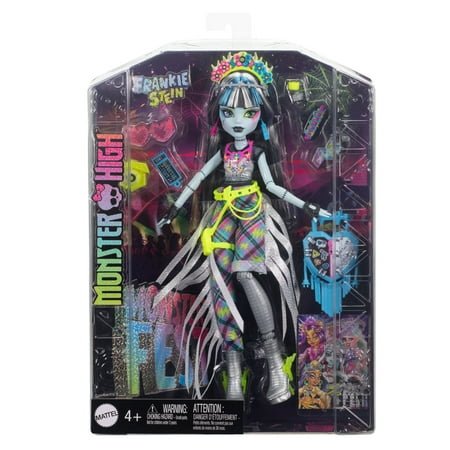 Monster High Monster Fest Frankie Stein Fashion Doll with Festival Outfit, Band Poster and Accessories