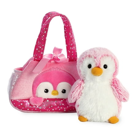 Aurora - Small Pink Fancy Pals - 7" PomPom Penguin - Fashionable Stuffed Animal