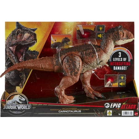 Jurassic World: Fallen Kingdom Carnotaurus Dinosaur Toy Epic Attack Battle Chomp, Lights & Sounds