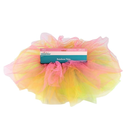 Way to Celebrate Rainbow Tutu - Multi-Color Polyester Party Dress-Up