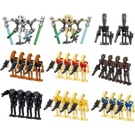 28-Piece Pack Battle Soldiers, Generals and Droids with Weapons Set, Building Blocks Action Figures Toy, Boys Kids Gift 492