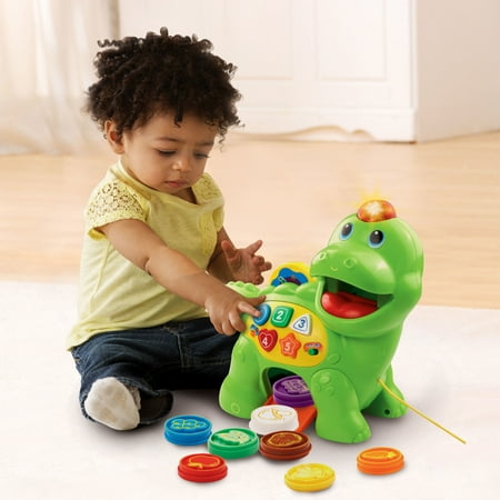 VTech Count and Chomp Dino Electronic Pets with Accessories Included, Baby and Toddler Toys