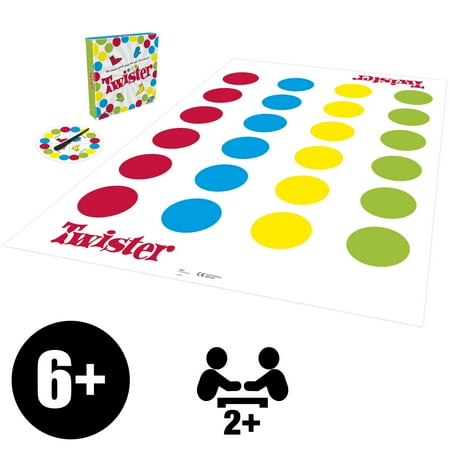 Twister Floor Party Game for Kids, Family Games for 2+ Players, Christmas Gifts for Kids, Ages 6+