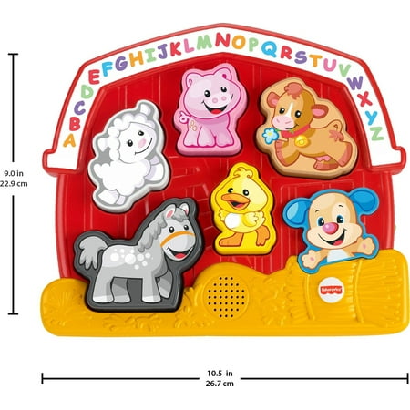 Fisher-Price Laugh & Learn Farm Animal Puzzle with 7 Different Songs