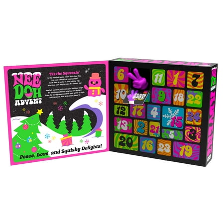 Schylling NeeDoh Advent Calendar, 24 Days of Surprise Mini Squish Sensory Toys, Children Ages 3+