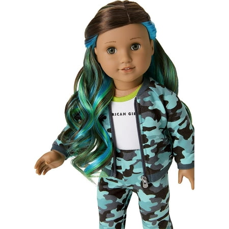 American Girl Doll #89 Hazel Eyes Brown Hair Blue Highlights Street Chic Outfit 18" Truly Me DN89