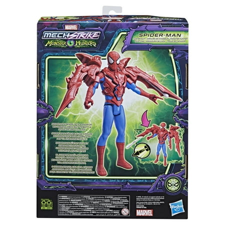 Marvel Mech Strike Monster Hunters Titan Hero Series Hunter Suit Spider-Man Kids Toy Action Figure for Boys & Girls Ages 4 5 6 7 8 and Up