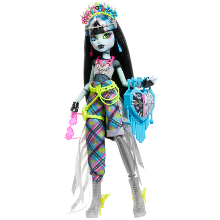 Monster High Monster Fest Frankie Stein Fashion Doll with Festival Outfit, Band Poster and Accessories