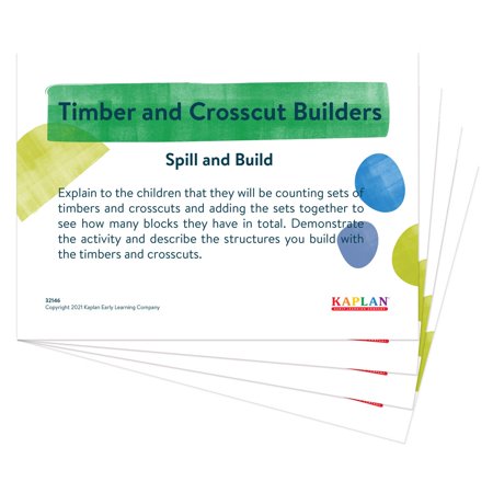 Kaplan Early Learning Timber and Crosscut Builders - Set of 30