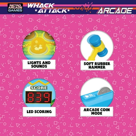 Whack Attack Arcade – the Light and Sound Whack A Mole Game - Interactive Educational Toys for Toddlers & Kids, Pounding Toy for 3 4 5 6 7 8+ Year Old Boys/Girls