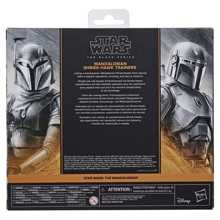 Star Wars The Black Series Mandalorian Shriek-Hawk Trainers Action Figure (6”) 2-Pack, Christmas Gifts for Kids