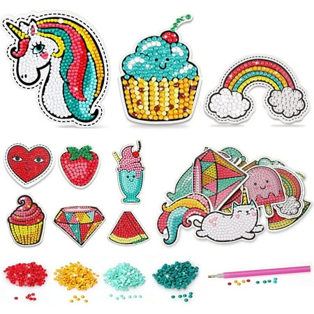 Arts and Crafts for Kids, Diamond DIY Painting Stickers, Make Your Own Keychains Craft Kits for Girls, Toys for Girls Ages 5 6 7 8 9 10 11 12 Years Old