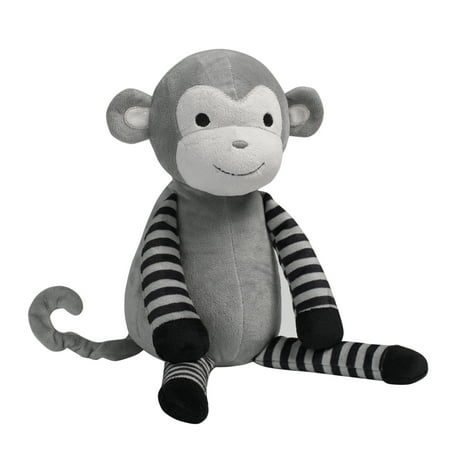 Bedtime Originals Jungle Fun Gray/Black Plush Monkey Stuffed Animal - Bingo