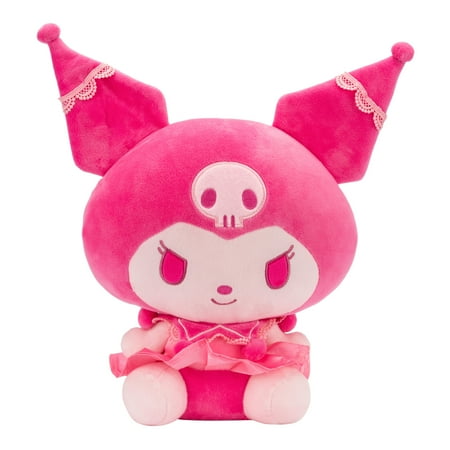 12 inch Pink Monochorme Kuromi Childs Plush Toy