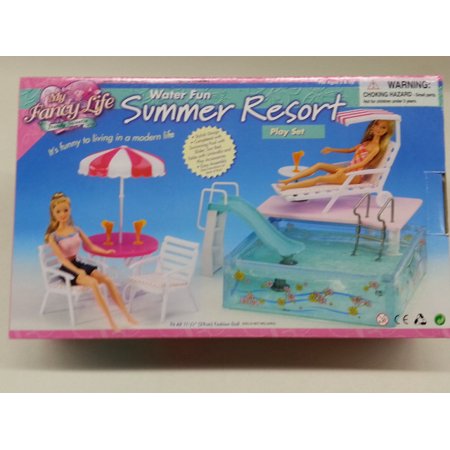 My Fancy Life Summer Resort , Swimming pool set for Dollhouse Furniture By TKT