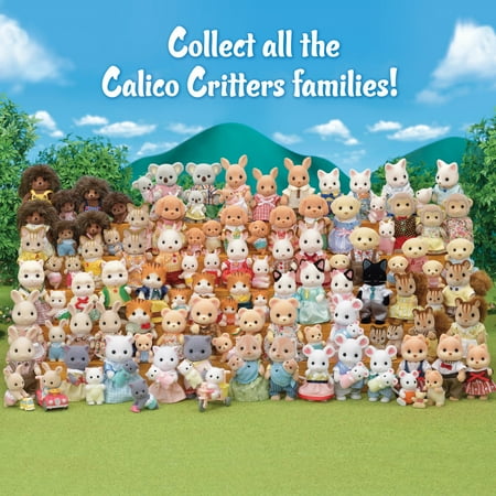 Calico Critters Marshmallow Mouse Family, Set of 4 Collectible Doll Figures