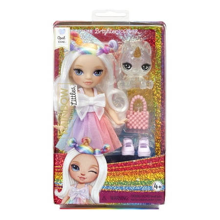 Rainbow High Littles – Opal Raine, Rainbow 5.5" Posable Small Doll with Purse, Magical Pet Unicorn, Toy Gift for Girls Ages 4-12