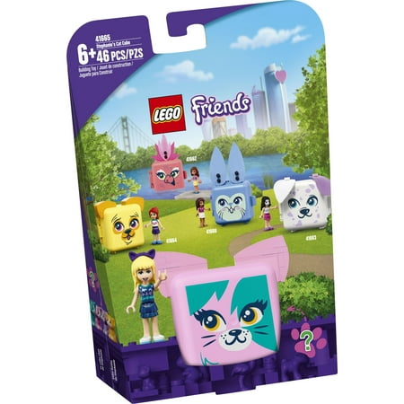 LEGO Friends Stephanie’s Cat Cube 41665 Building Toy for Kids Who Love Animals (46 Pieces)